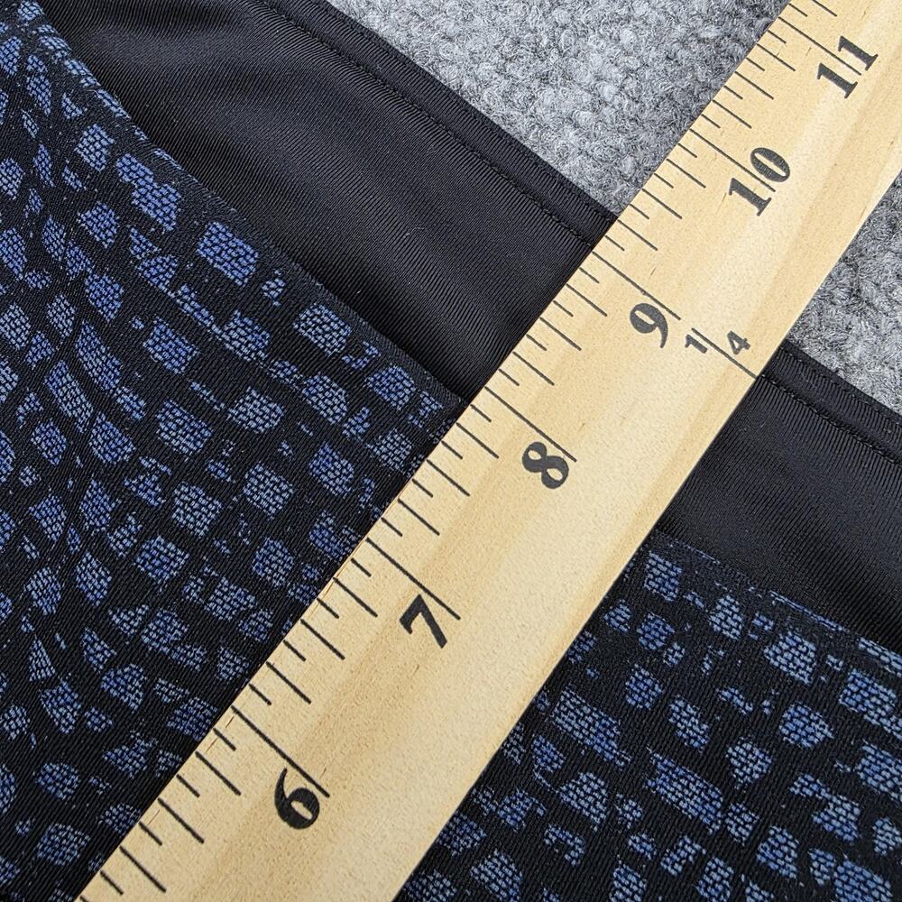 Lululemon Pants Womens 4 Blue Black Geometric Pace Rival Crop Leggings Pocket - Picture 15 of 16